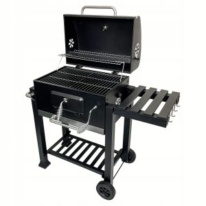 GRILL WĘGLOWY XXL PODWÓJNY RUSZT POKRYWA POPIELNIK TERMOMETR BBQ 1011